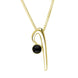 9ct Yellow Gold Whitby Jet Love Letters Initial I Necklace P3456C