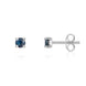 9ct White Gold Sapphire 3mm Round Claw Set Stud Earrings, 33-21-006_2