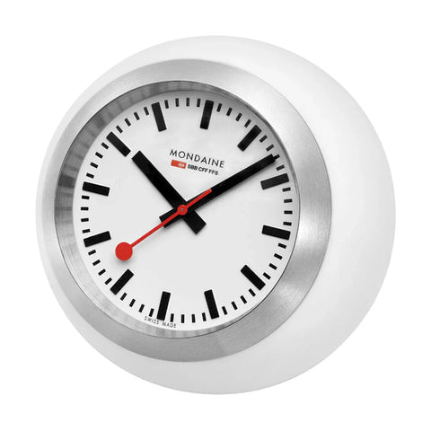 Mondaine White Table Clock