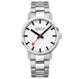 Mondaine Classic Silver Stainless Steel Watch