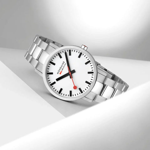 Mondaine Classic Silver Stainless Steel Watch