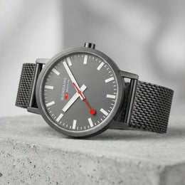 Mondaine Classic Grey Stainless Steel Watch