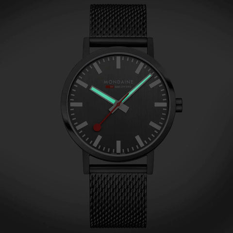 Mondaine Classic Grey Stainless Steel Watch