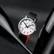Mondaine Classic Day Date Black Vegan Leather Watch