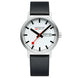 Mondaine Classic Day Date Black Vegan Leather Watch