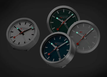 Mondaine Table and Alarm Clock