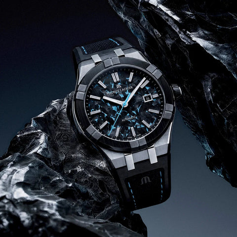 Maurice Lacroix Aikon-Ic Frozen Carbon Sky Blue Watch