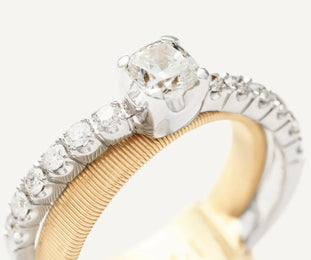 Marco Bicego Masai 18ct Yellow Gold Double-Band Coil 0.82ct Diamond Ring