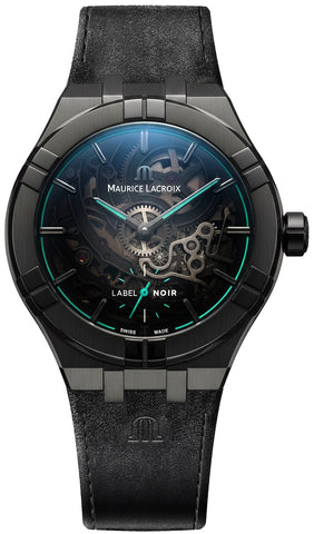 Maurice Lacroix Aikon Label Noir Manufacture Skeleton 45mm Limited Edition Watch AI6028-DLB0B-030-H