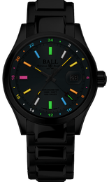 Ball Watch Company Engineer III Endurance 1917 GMT Watch with blue dial, steel bracelet, steel case