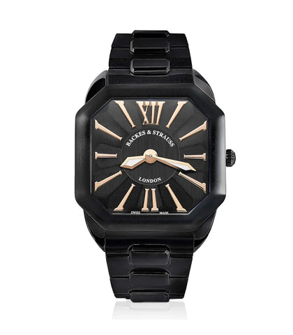 Backes & Strauss Watch W1 PM Black Leather