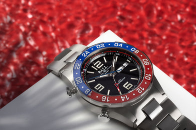 Ball Watch Company Roadmaster Marine GMT Limited Edition Watch with black dial, titanium strap, titanium case