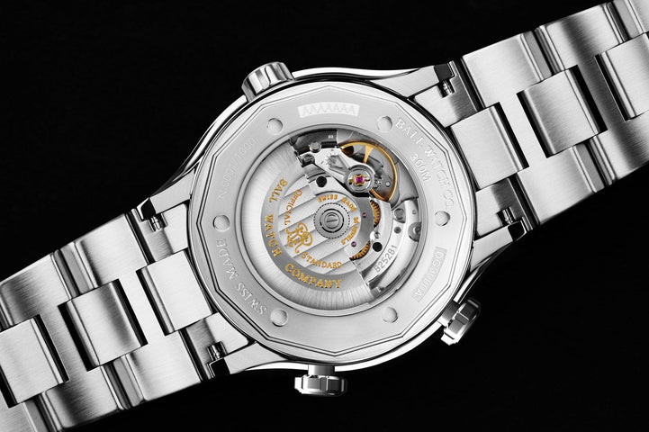 Ball Watch Company Roadmaster Marine GMT Limited Edition Watch with black dial, titanium strap, titanium case