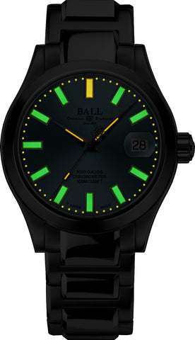 Ball Watch Company Engineer III Marvelight Chronometer 36 Watch with blue dial, steel bracelet, steel case
