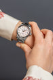 Ball Watch Company Engineer III Marvelight Chronometer 36 Watch with pink dial, steel bracelet, steel case