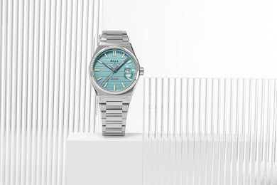 Ball Watch Company Roadmaster Perseverer 40mm Watch with blue dial, steel bracelet, steel case