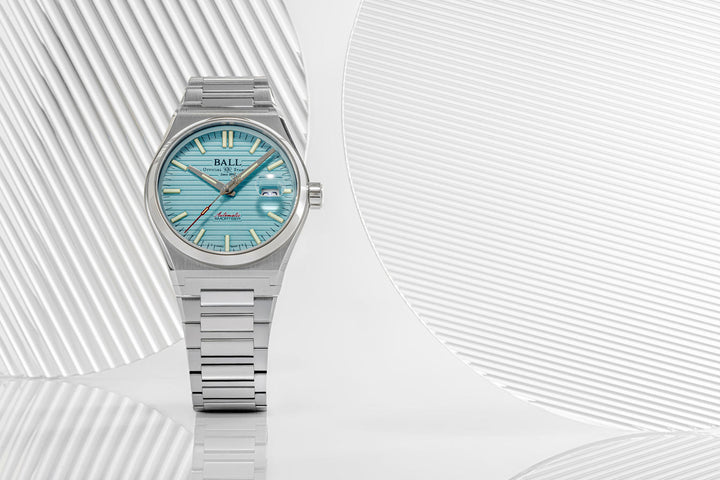 Ball Watch Company Roadmaster Perseverer 40mm Watch with blue dial, steel bracelet, steel case