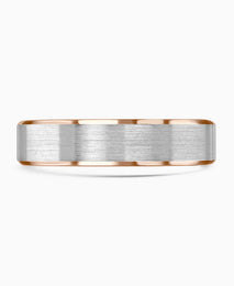 Platinum and 18ct Rose Gold 5mm Diverse Wedding Ring