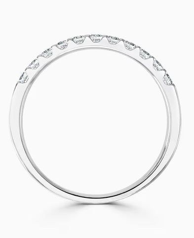 Platinum 0.25ct Diamond Harmony Half Eternity Ring