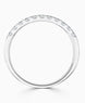 Platinum 0.25ct Diamond Harmony Half Eternity Ring