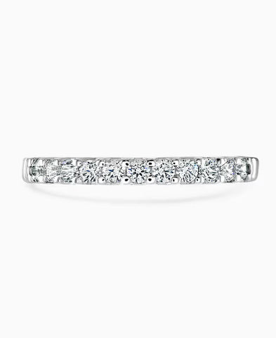 Platinum 0.25ct Diamond Harmony Half Eternity Ring