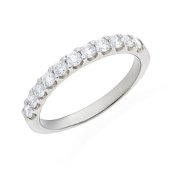 Platinum 0.50ct Diamond Harmony Half Eternity Ring