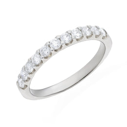 Platinum 0.50ct Diamond Harmony Half Eternity Ring