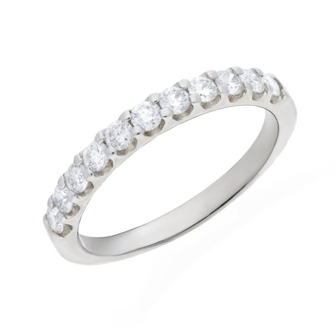 Platinum 0.50ct Diamond Harmony Half Eternity Ring