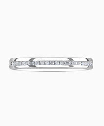 Platinum 0.20ct Diamond Devine Channel Set Half Eternity Ring