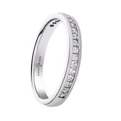Platinum 0.30ct Diamond Devine Channel Set Half Eternity Ring