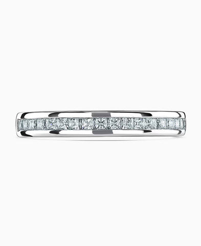 Platinum 0.30ct Diamond Devine Channel Set Half Eternity Ring
