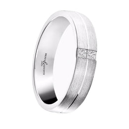 18ct White Gold 0.10ct GSI Diamond 5mm Wedding Band