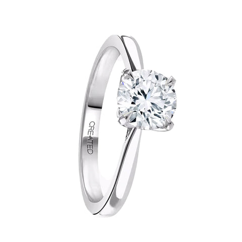 9ct White Gold 1.00ct Laboratory Grown Diamond Solitaire Engagement Ring