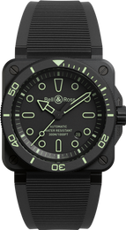 Bell &amp; Ross BR 03 Diver Outline Ceramic Lume Limited Edition Watch BR03A-D-OL-CE/SRB