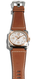 Bell &amp; Ross Watch BR 03 White Steel And Gold BR03A-WH-STPG/SCA