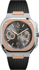 Bell &amp; Ross Watch BR 05 Chrono Grey Steel Gold BR05C-RTH-STPG/SRB