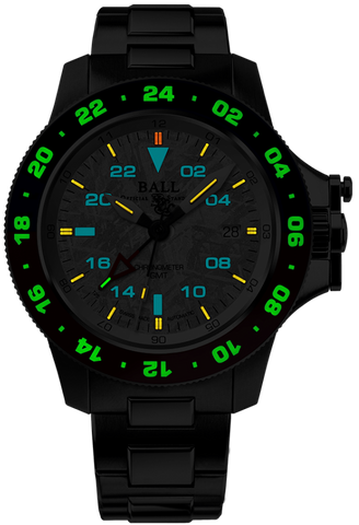 Ball Watch Company Engineer Hydrocarbon AeroGMT II Meteorite Limited Edition Watch with steel bracelet, steel case