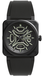 Bell &amp; Ross Watch BR 03 Skeleton Lum Ceramic BR03A-LM-SKCE/SRB