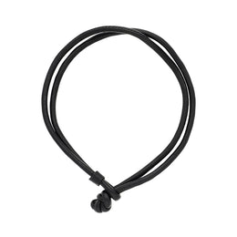 Black Leather Knot Necklace, B972.