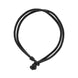 Black Leather Knot Necklace, B972.