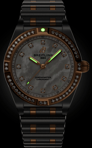 Breitling Chronomat 28 18k Red Gold Bracelet Watch