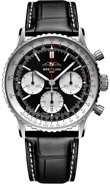 Breitling Watch Navitimer B01 Chronograph 41 Black Croc Folding Clasp AB0139211B1P1