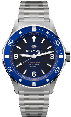 Bremont Watch Supermarine 300M Blue Bracelet SM40-ND-SS-BL-B