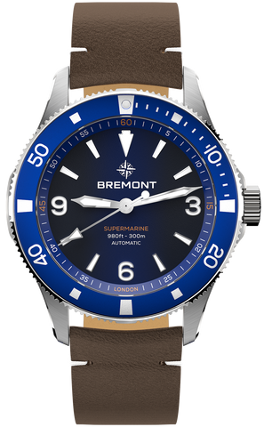Bremont Watch Supermarine 300M Blue Leather SM40-ND-SS-BL-L-S