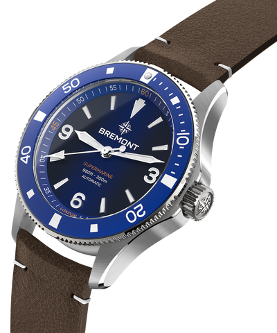 Bremont Supermarine 300M Blue Leather Watch