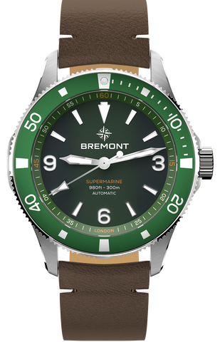 Bremont Watch Supermarine 300M Green Leather SM40-ND-SS-GN-L-S
