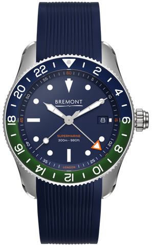 Bremont Watch Supermarine S302 GMT Rubber S302-BLGN-R-S