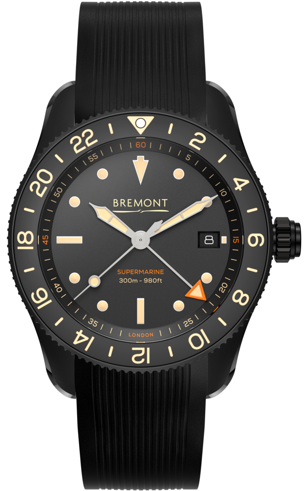 Bremont Watch Supermarine S302 Jet GMT Rubber