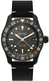 Bremont Watch Supermarine S302 Jet GMT Leather S302-JET-L-S