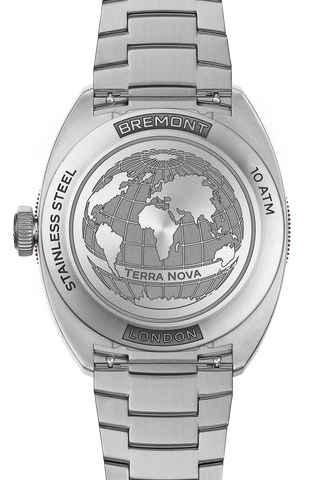 Bremont Watch Terra Nova 40.5 Turning Bezel Power Reserve Black Bracelet